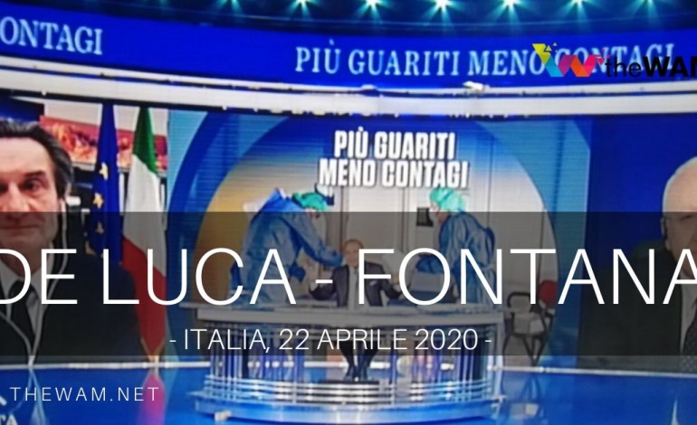 I Presidenti Fontana ( Lombardia ) e De Luca ( Campania ) a “Porta a Porta” si sono confrontati sulle possibili aperture delle attività nelle Regioni di appartenenza.