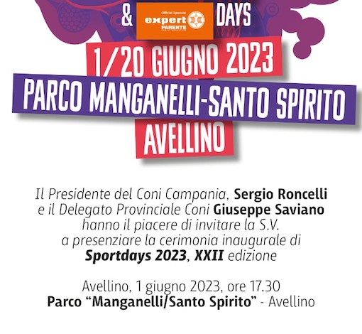 Sport Days 2023 01/20 Giugno 2023 - Parco Manganelli - Santo Spirito - Avellino
