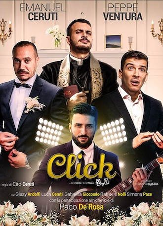 Teatro Cilea Venerdì 24 Gennaio ore 21:00 “Click 2.0”: da Ciro a Emanuel Ceruti, il passaggio generazionale della commedia teatrale
