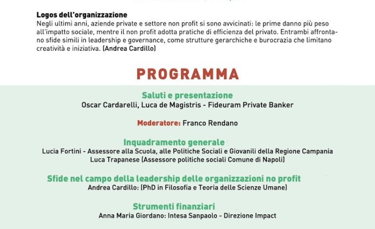 Napoli Profit-Non Profit-Possibili alleanze e sinergie tra aziende private e terzo settore sociale