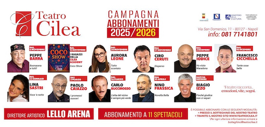 Teatro Cilea: Ancora possibile abbonarsi per la grande stagione comica 2025 – 2026