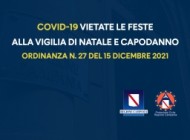 Ordinanza n.27 del 15 Dicembre 2021 a firma del Presidente della regione Campania Vincenzo De Luca
