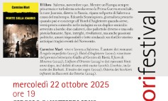 Al Circolo Canottieri Irno Mercoledì 22 Ottobre 2025 alle ore 19:00 La presentazione al Salerno Letteratura Festival del romanzo "Morte sulla Joannis"di Carmine Mari