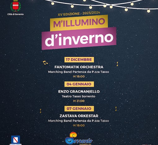 M’Illumino D’Inverno a Sorrento Dal 17 Dicembre al 7 Gennaio 2024