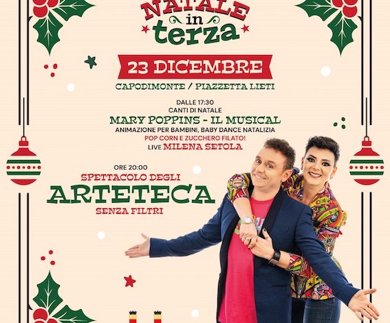 “Natale in Terza”, la consueta rassegna natalizia ai Colli Aminei con lo spettacolo del duo comico Arteteca