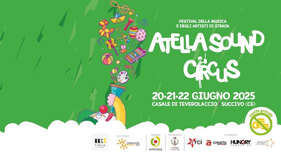 VIII^ edizione ” ATELLA SOUND CIRCUS Festival” Musica e Artisti di Strada 20, 21 e 22 Giugno 2025