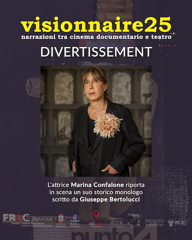 Venerdì 19 Settembre 2025 ore 20.30 visionnaire25 con Marina Confalone in “Raccionepeccui” di Giuseppe Bertolucci