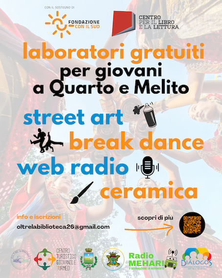 Melito e Quarto, la cultura incontra i giovani: Laboratori gratuiti, libri e arte con “O.L.TRE. la Biblioteca”