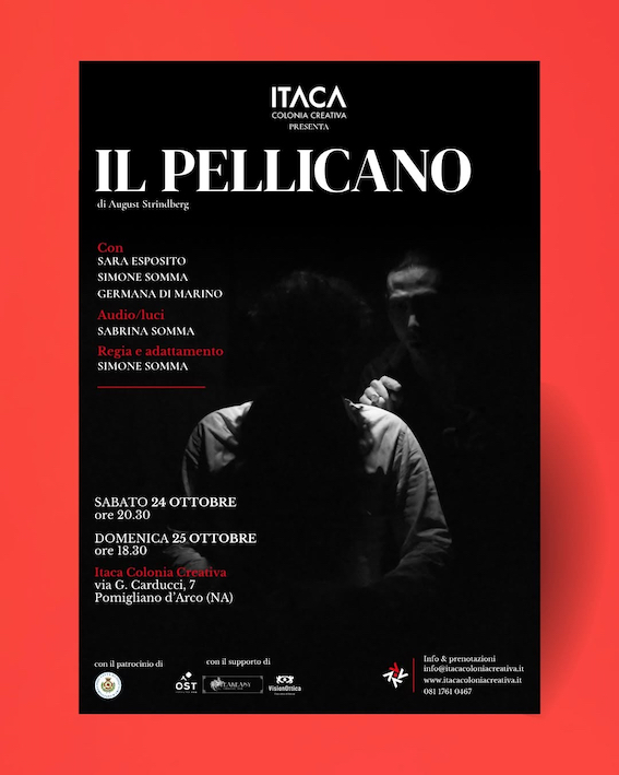 Pomigliano d’Arco – 25 Ottobre 2026 ore 18:30               Teatro Itaca Colonia Creativa: “Il Pellicano”